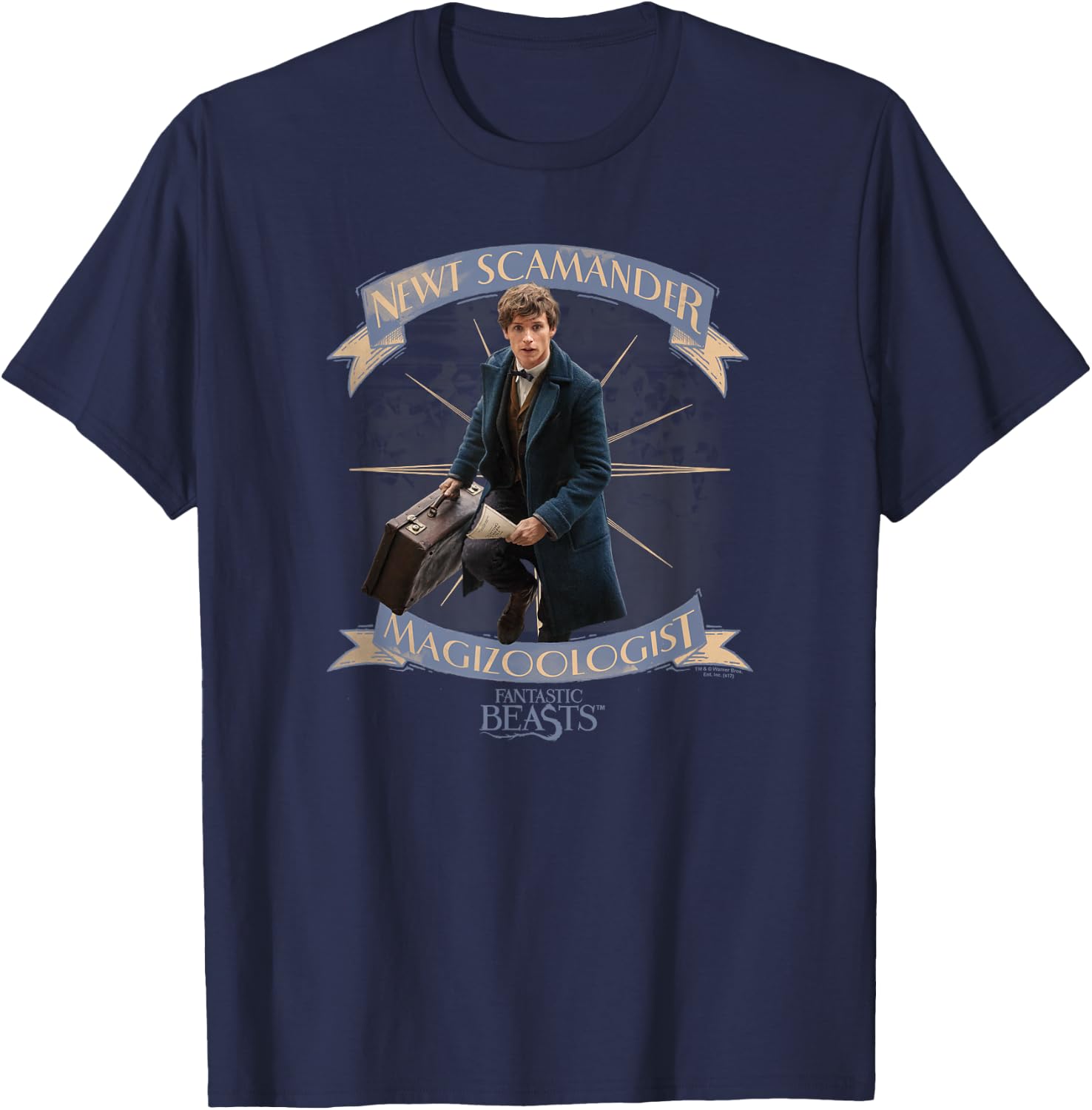 Fantastic Beasts Newt Scamander Magizoologist T-Shirt - T-Shirt | Navy