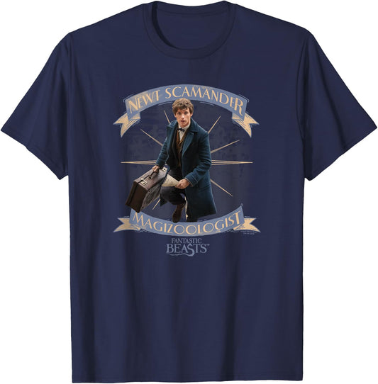 Fantastic Beasts Newt Scamander Magizoologist T-Shirt - T-Shirt | Navy