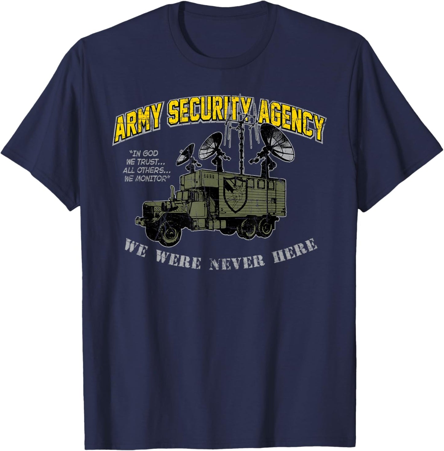 American Marauder: Army Security Agency Listener Truck T-Shirt - T-Shirt | Navy