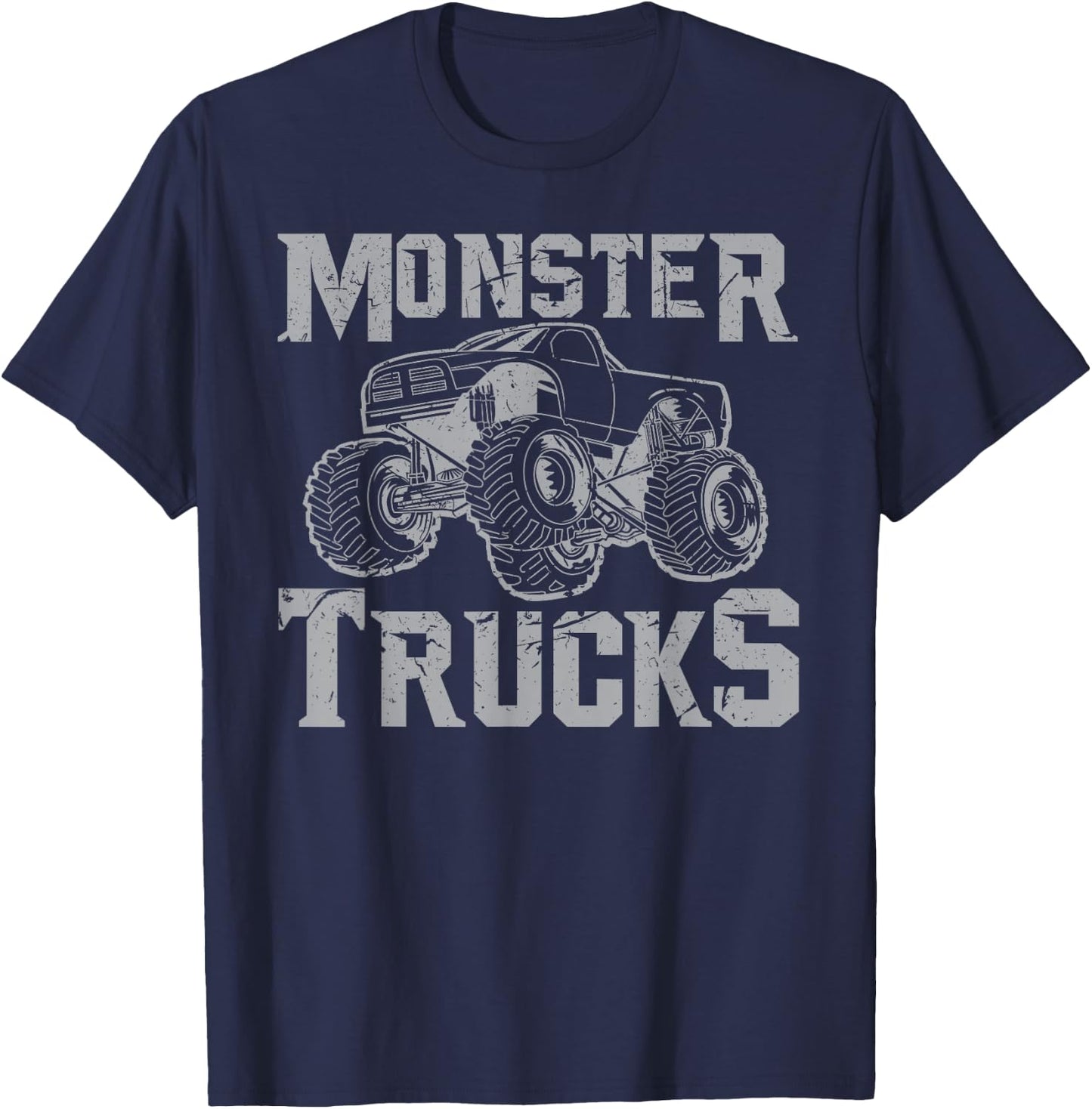 Monster Truck Shirt | Retro Vintage Off Road T-Shirt - T-Shirt | Navy