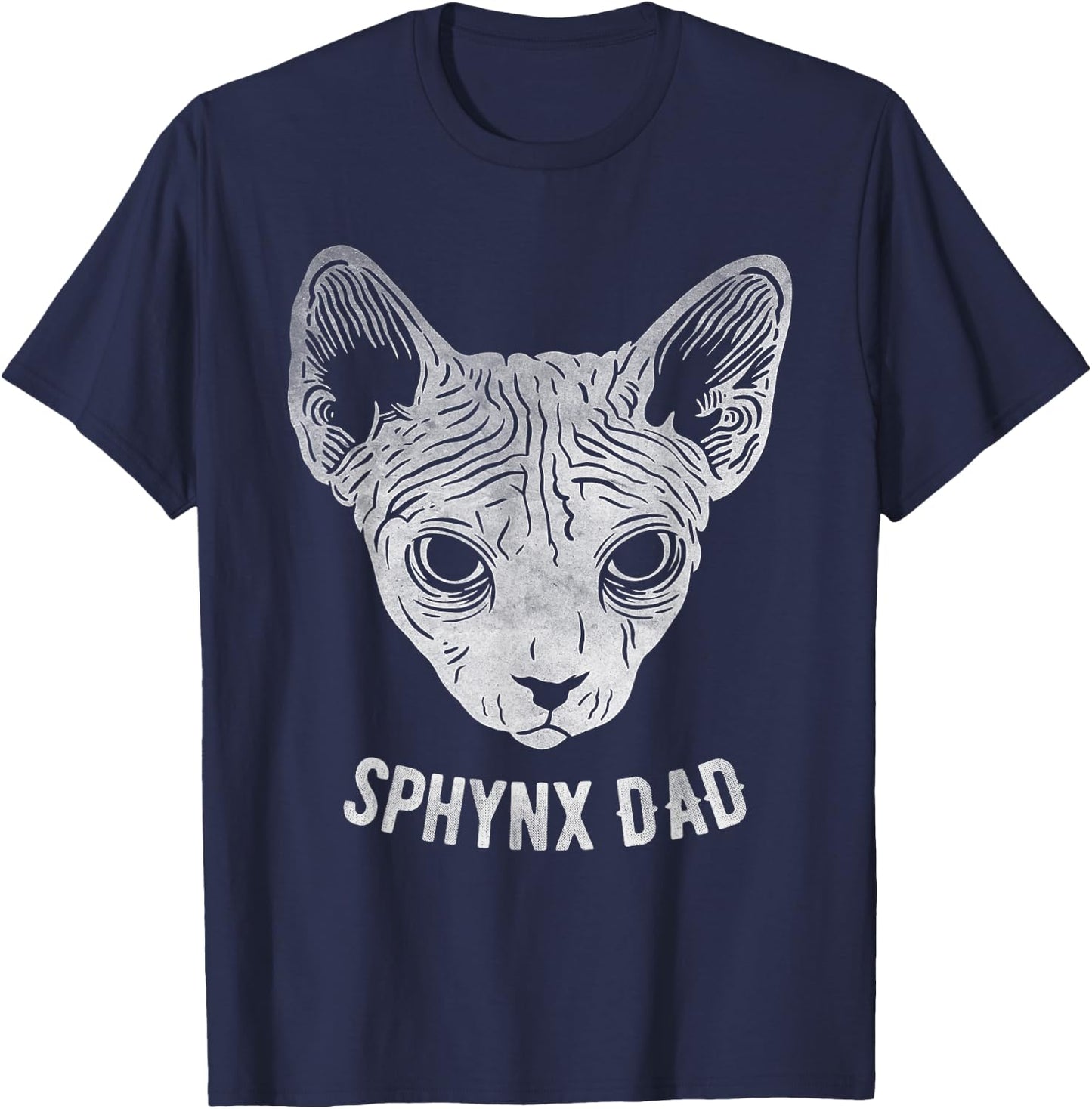 Sphynx Cat Dad Women Girls Kids T-Shirt - T-Shirt | Navy