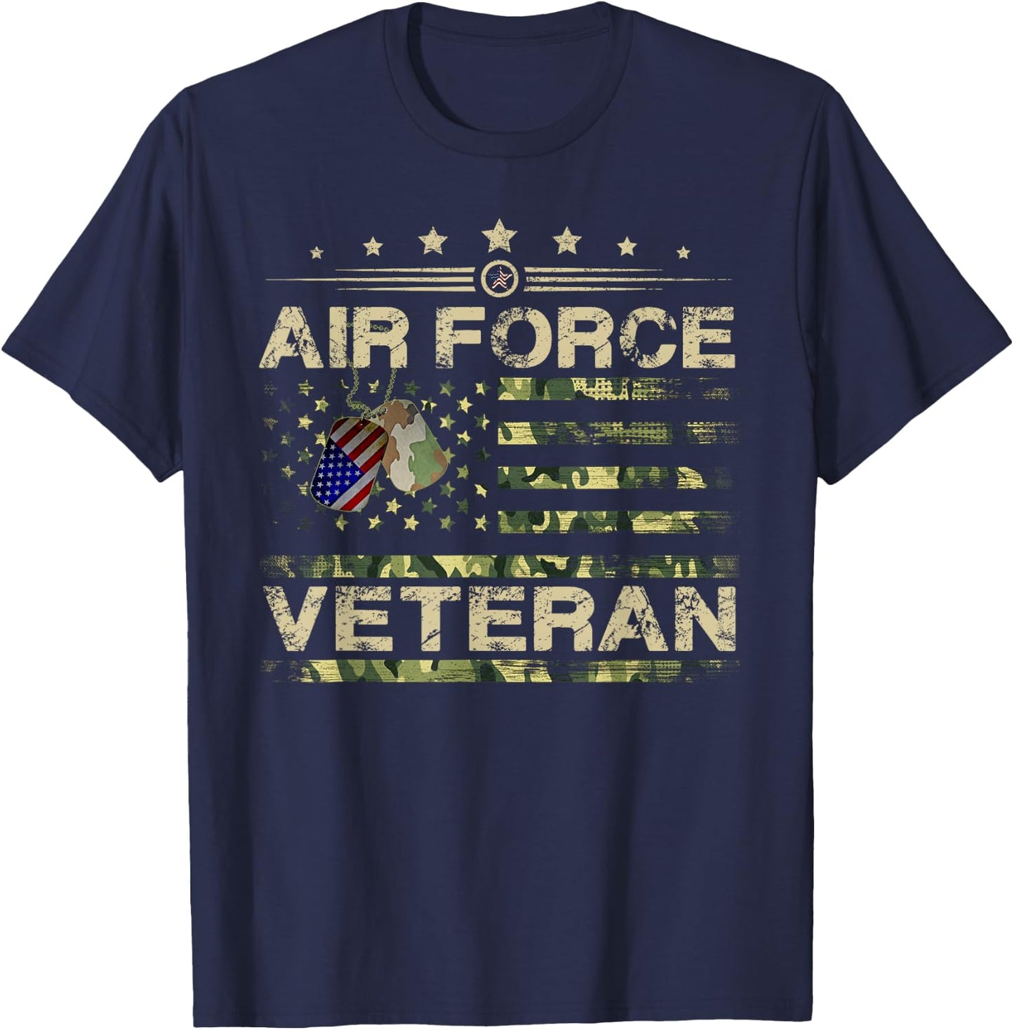 Camouflage American Betsy Ross Flag Us Air Force Veteran T-Shirt - T-Shirt | Navy