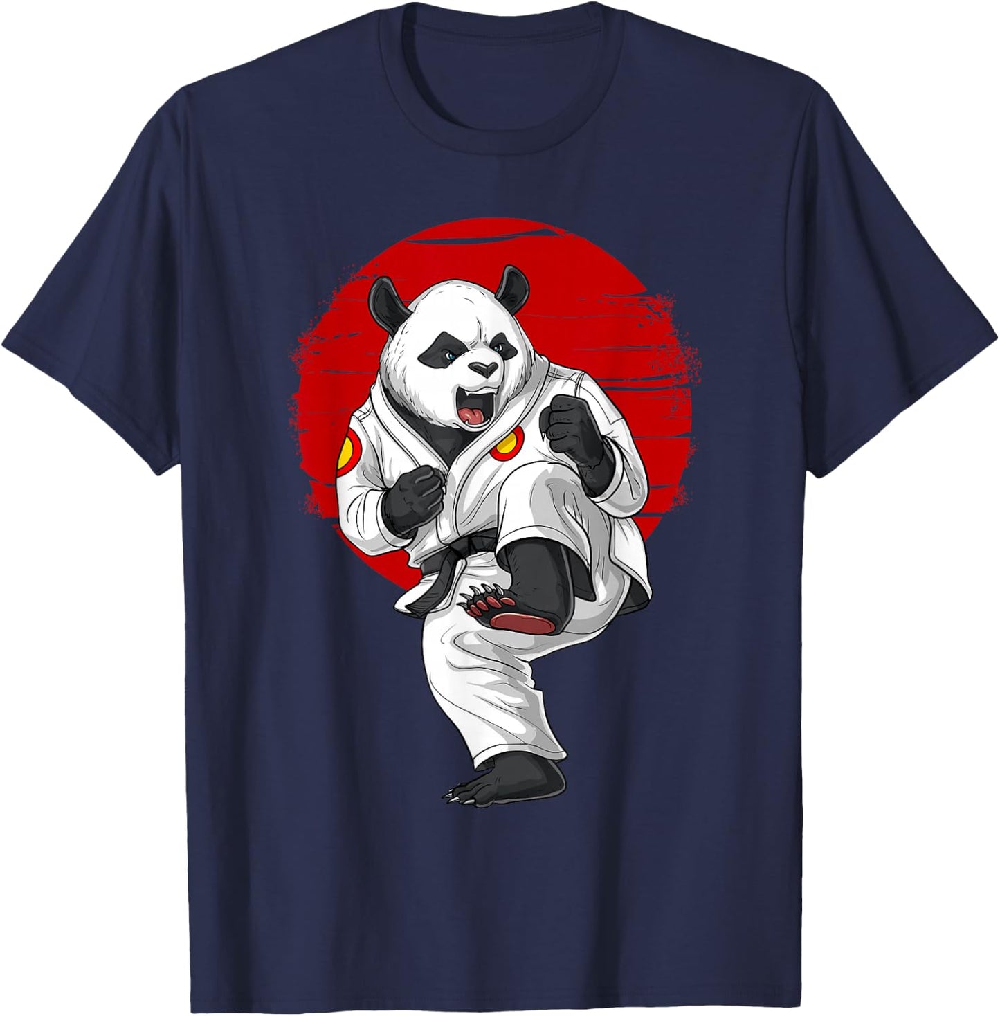 Panda Bear Karate Kickboxing Muay Thai Martial Arts T-Shirt - T-Shirt | Navy