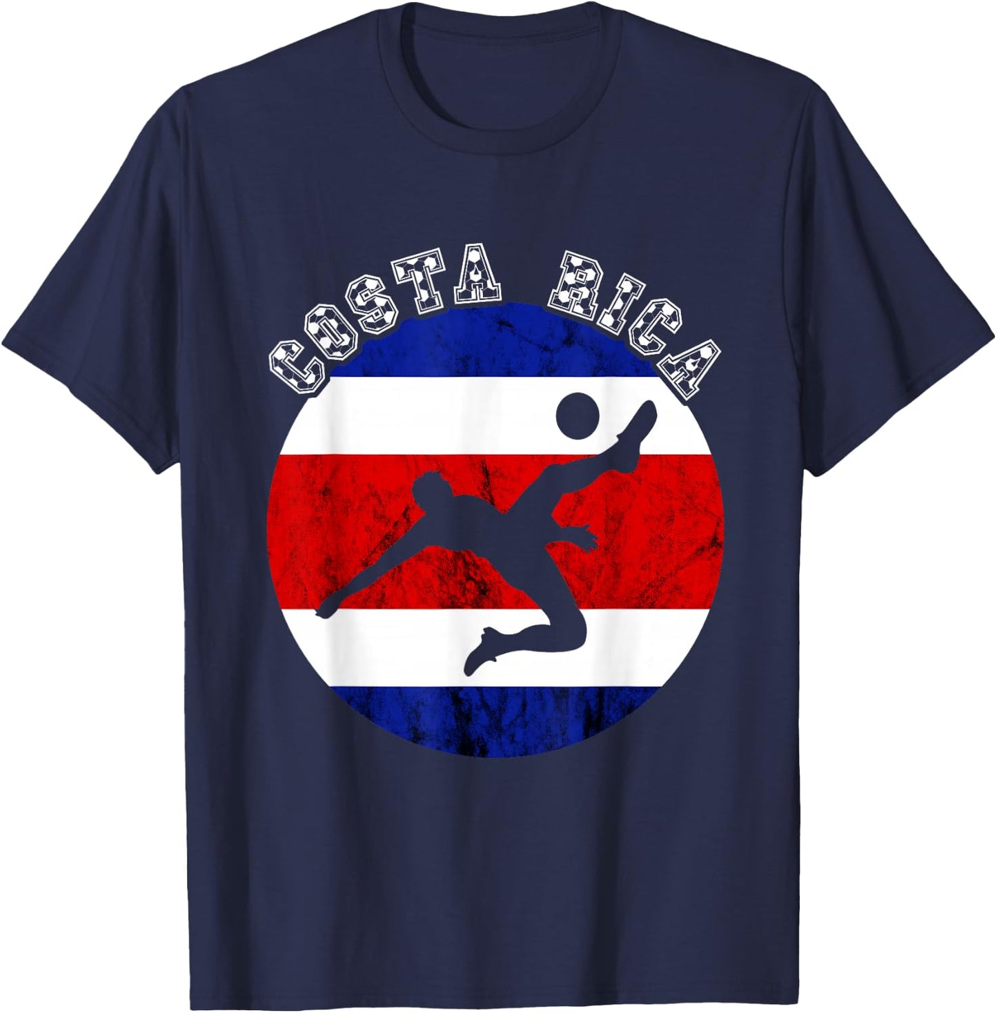 Costa Rican Soccer Team Vintage Costa Rica Flag Costa Rica T-Shirt - T-Shirt | Navy
