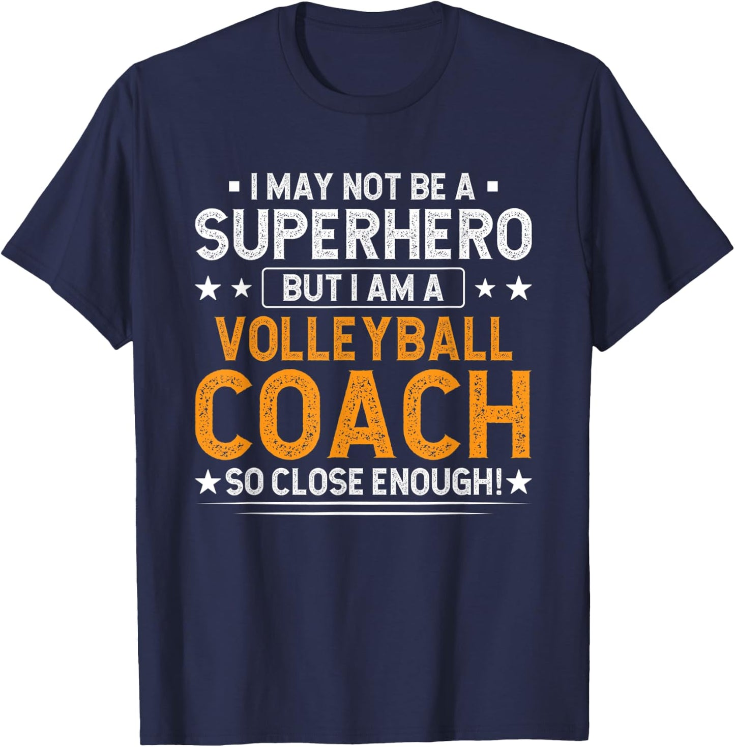 Superhero Volleyball Coach Funny Volleyball Coach Humor T-Shirt - T-Shirt | Navy