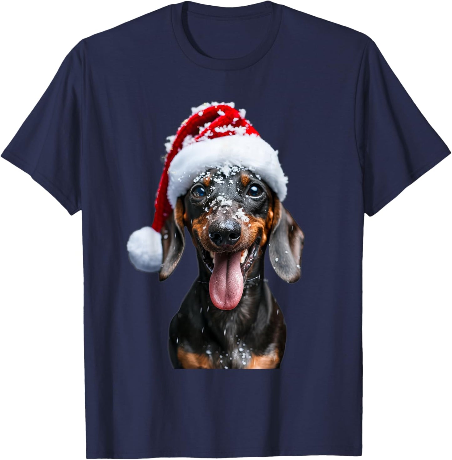 Dachshund Christmas T-Shirt - T-Shirt | Navy