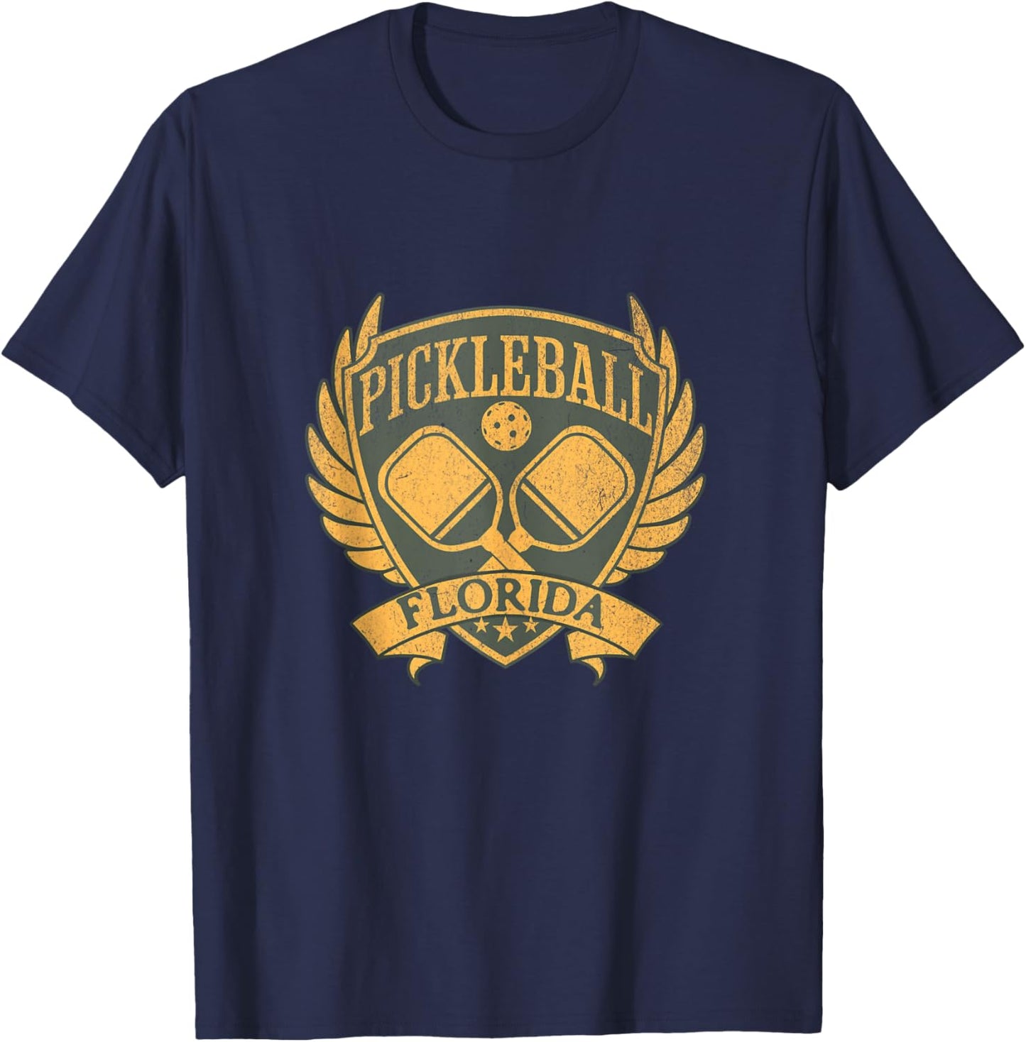 Florida Pickleball Shirt State Paddle Sport Pickleballer T-Shirt - T-Shirt | Navy