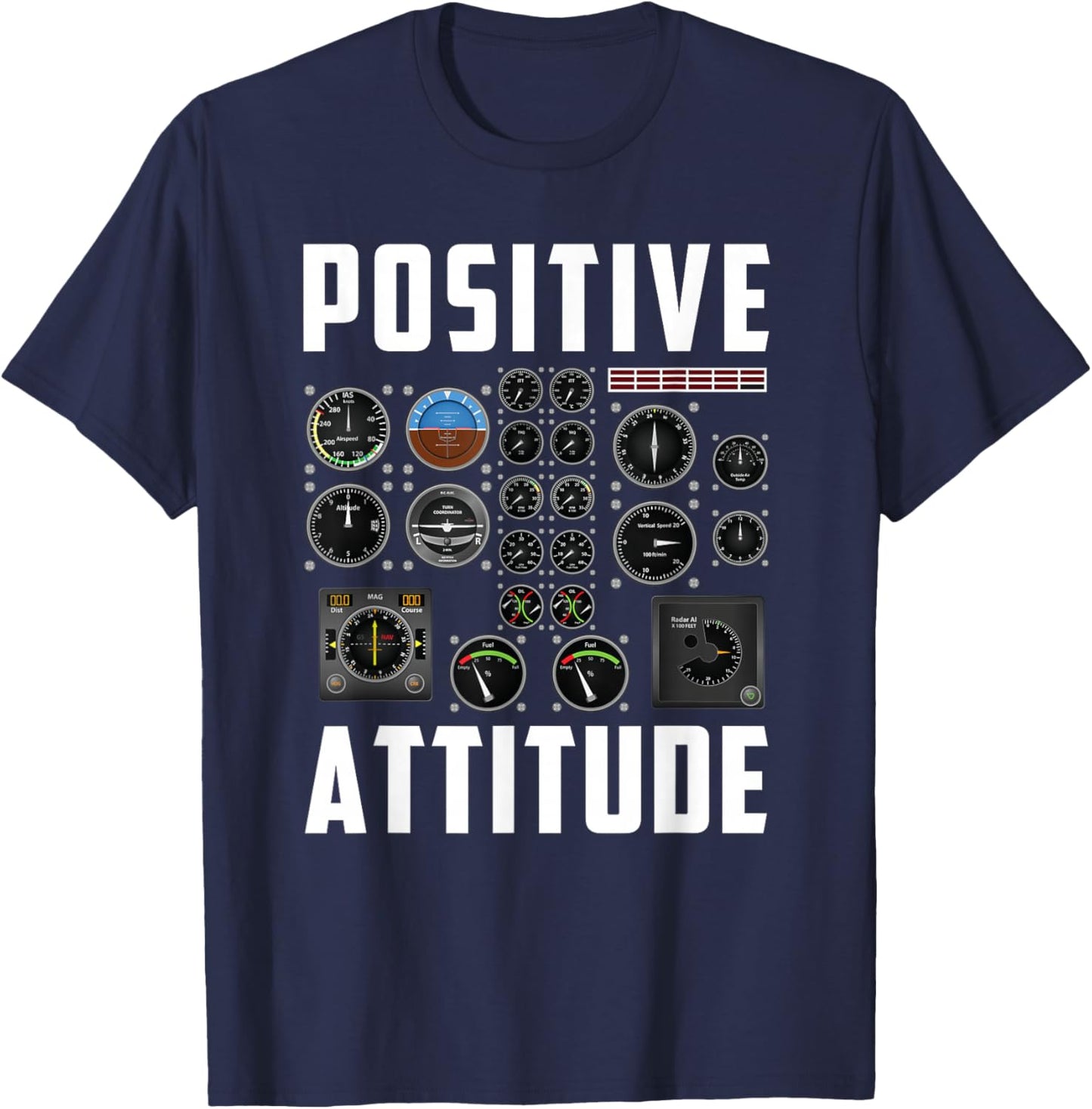 Positive Attitude Pilot T-Shirt - T-Shirt | Navy