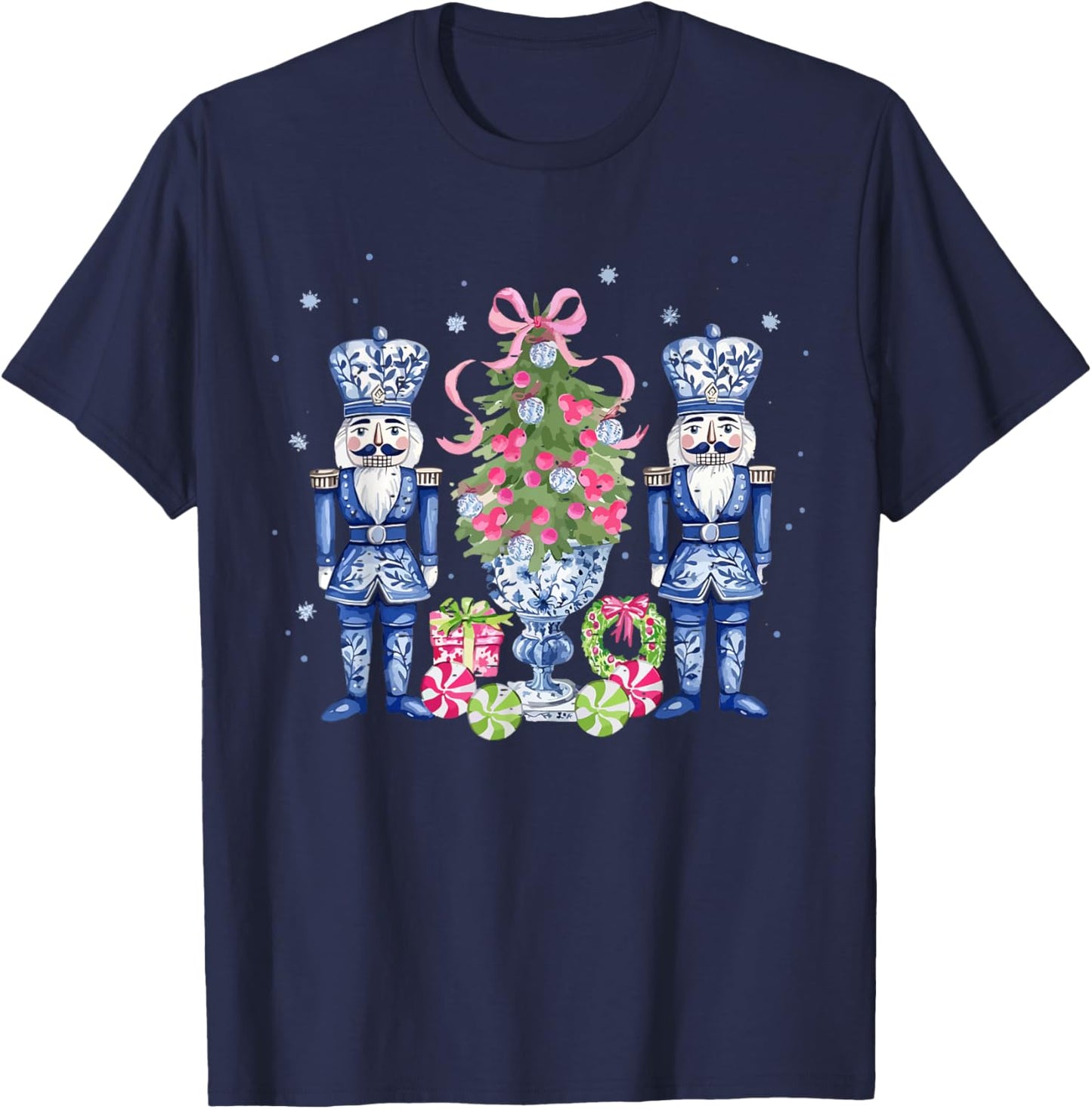 Funny Chinoiserie Nutcracker Christmas Holiday Cute Xmas T-Shirt - T-Shirt | Navy