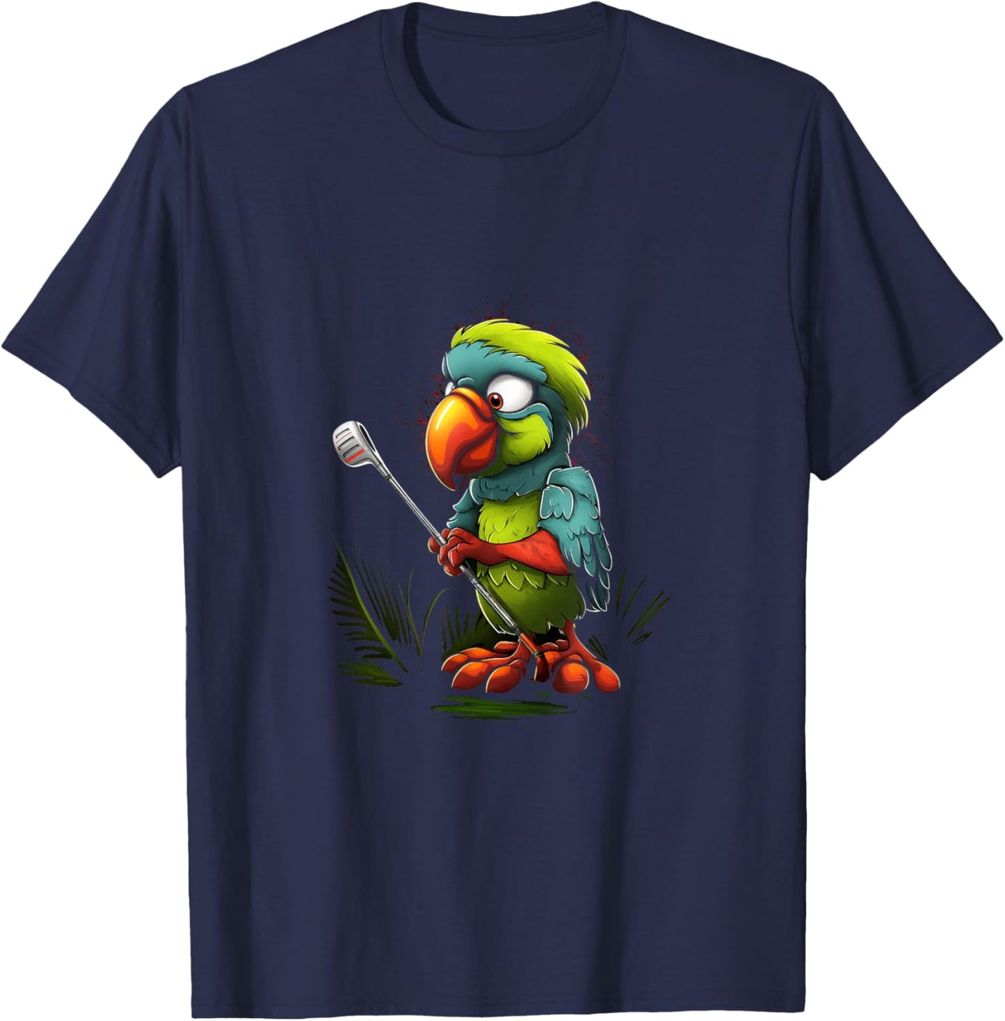 Parrot Golfer Golf Player Golfing T-Shirt - T-Shirt | Navy