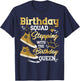 Birthday Squad Shoes Stepping with The Birthday Queen Party T-Shirt - T-Shirt | Navy