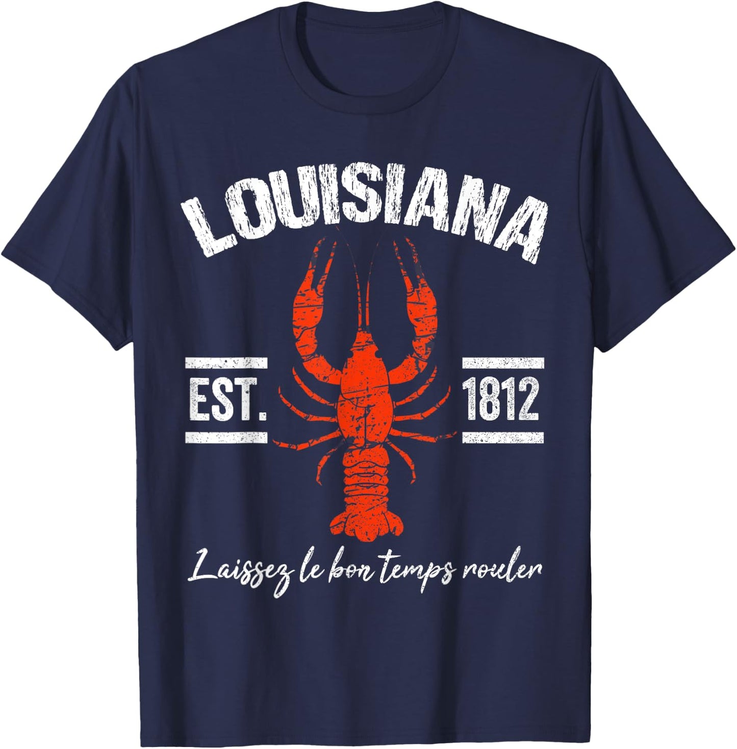 Mardi Gras Louisiana Crawfish New Orleans Men Women Gift T-Shirt - T-Shirt | Navy