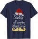 Santa's Favorite Wound Crew Christmas Wound Care Nurse Crew T-Shirt - T-Shirt | Navy