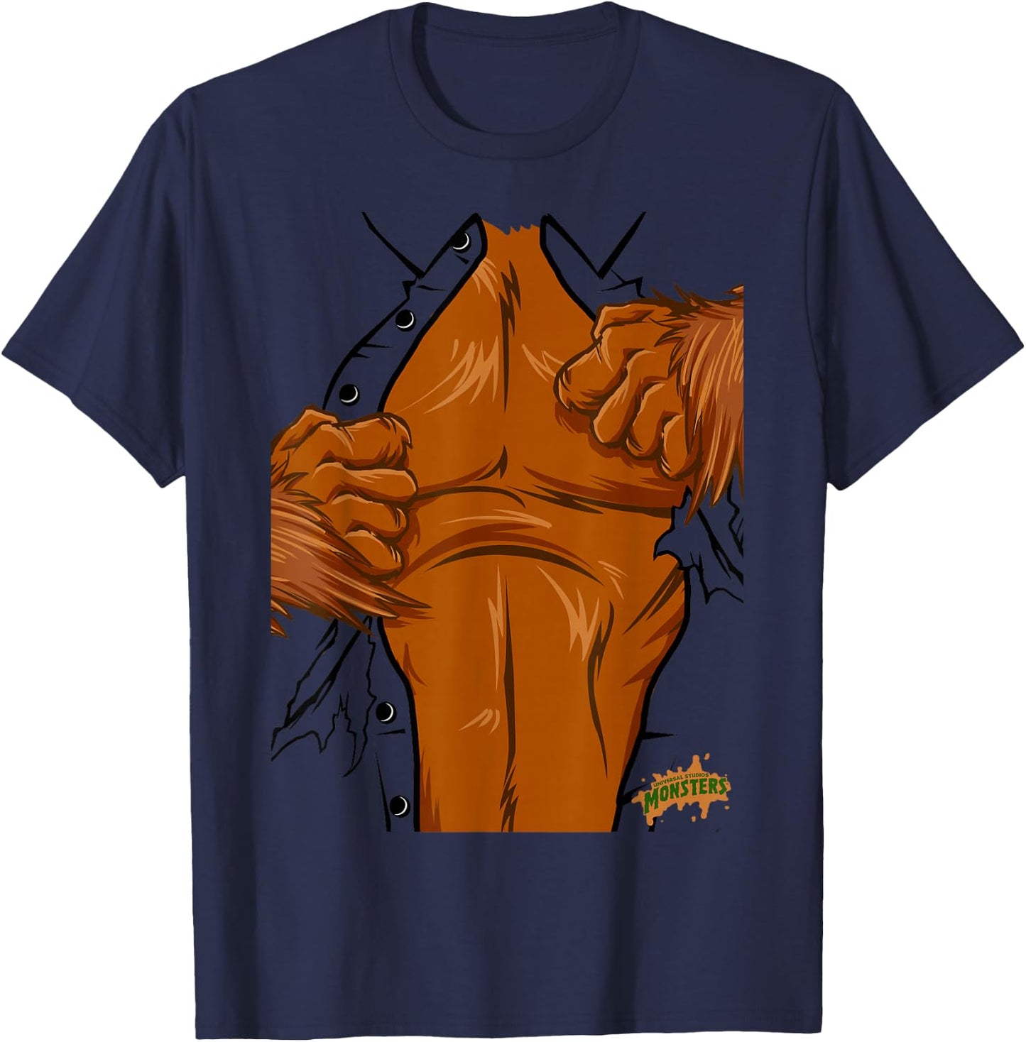 Universal Monsters The Wolf Man Costume T-Shirt - T-Shirt | Navy