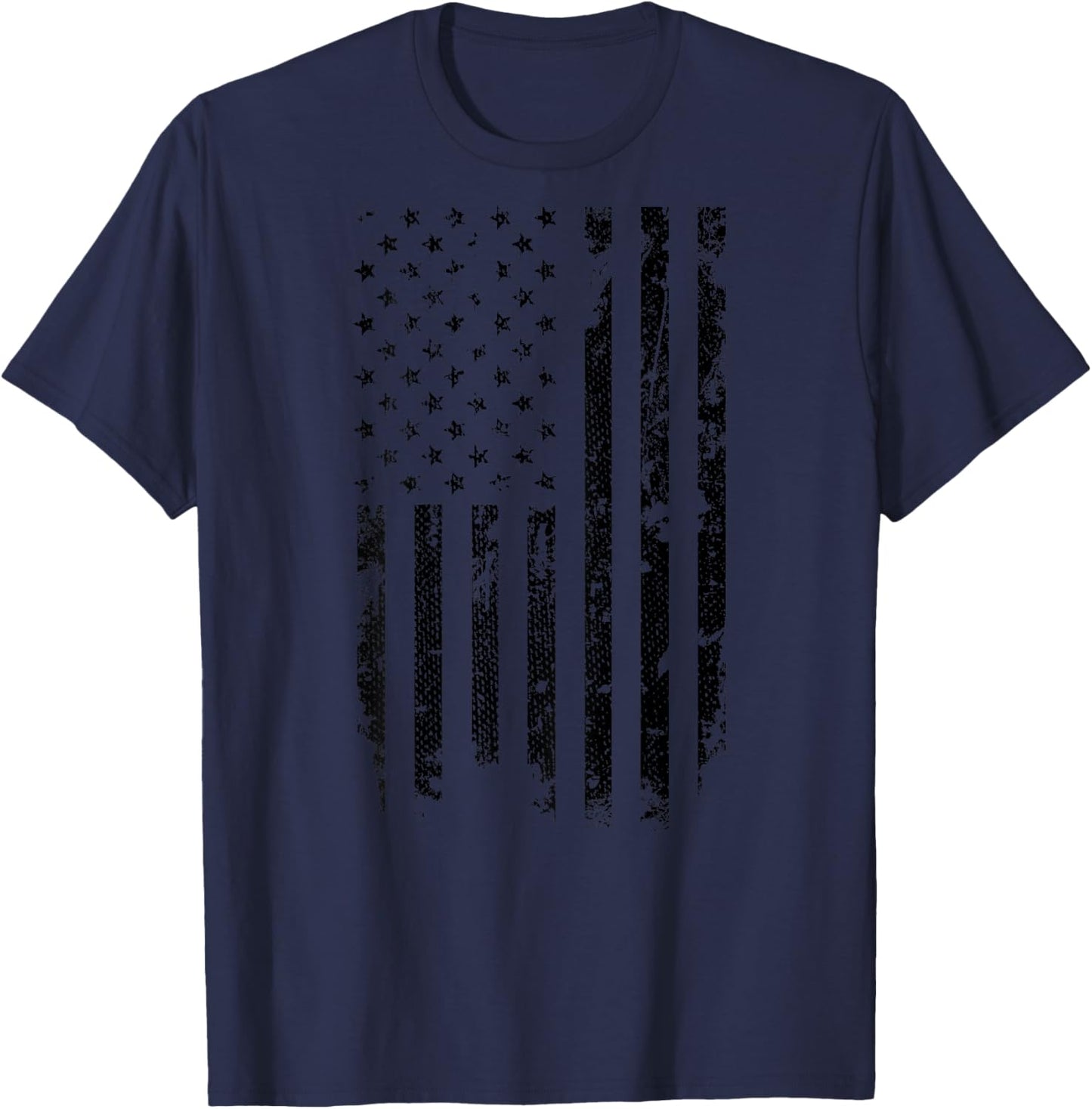 Vintage Distressed American Flag T-Shirt - T-Shirt | Navy