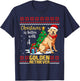 Christmas Is Better With A Golden Retriever Pajama Dog X-Mas Men Women Kids T-Shirt - T-Shirt | Navy