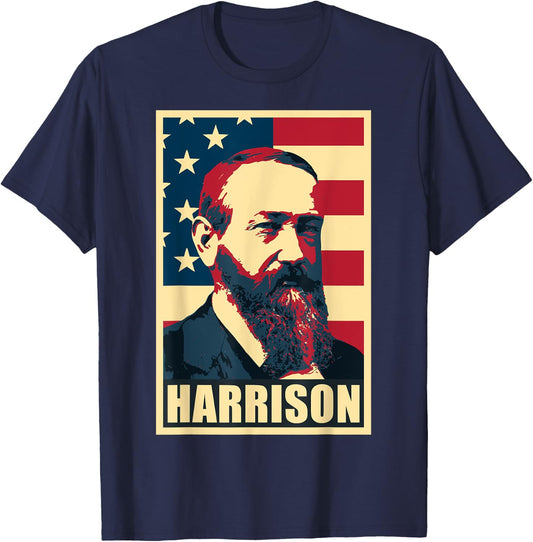 President Benjamin Harrison T-Shirt - T-Shirt | Navy