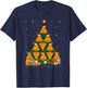 Funny Xmas Outfit for Pizza Lovers Ugly Christmas Sweater T-Shirt - T-Shirt | Navy