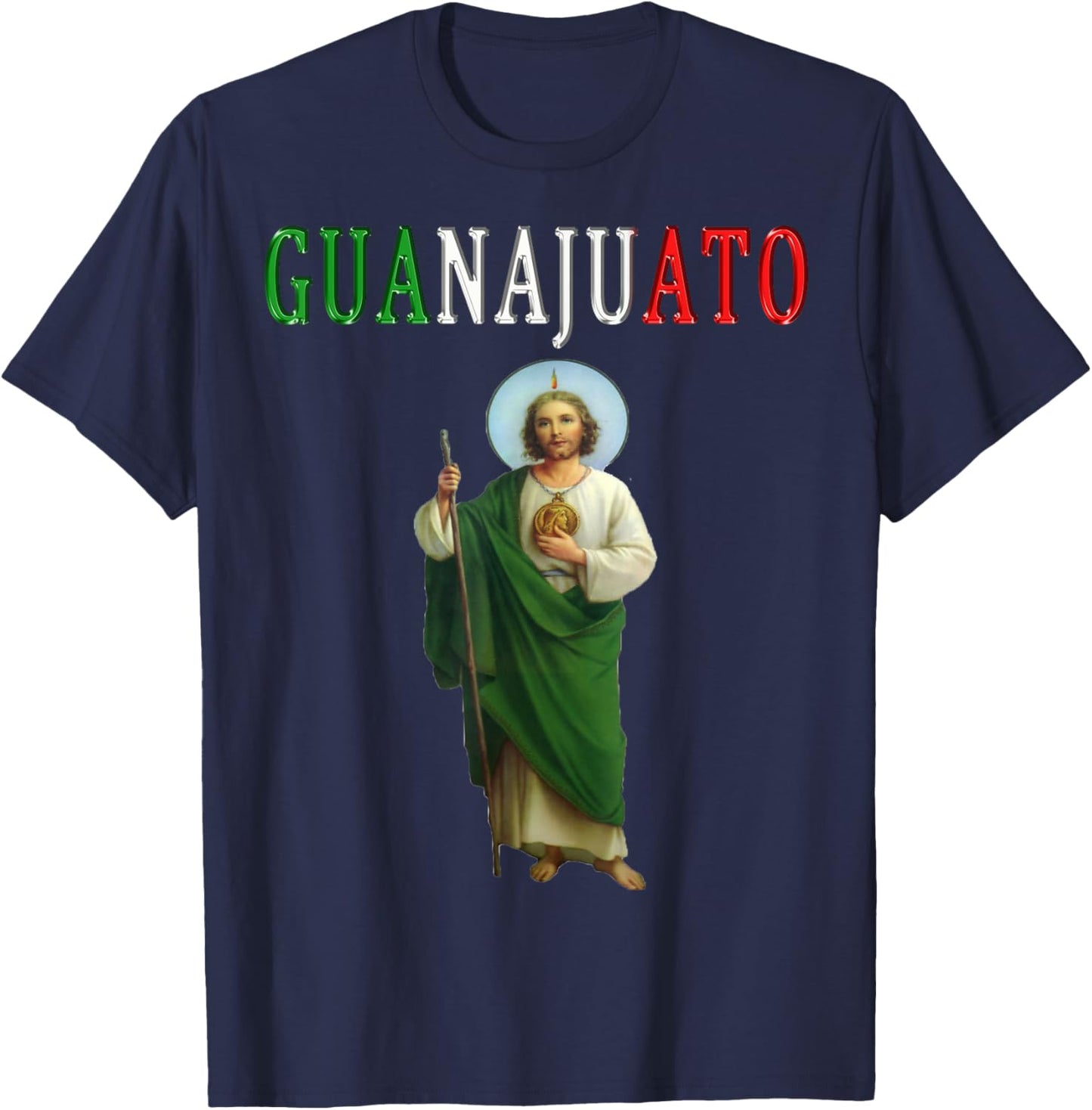 San Judas Tadeo Guanajuato Designs camisa mexican mexico T-Shirt - T-Shirt | Navy