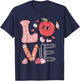 Teacher Love Retro Groovy Teachers Day T-Shirt - T-Shirt | Navy