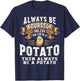 Potato Shirt Funny Cute Potato For Kids Boys Girls T-Shirt - T-Shirt | Navy