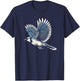 Flying Blue Jay Bird Graphic Art Design And Men T-Shirt - T-Shirt | Navy