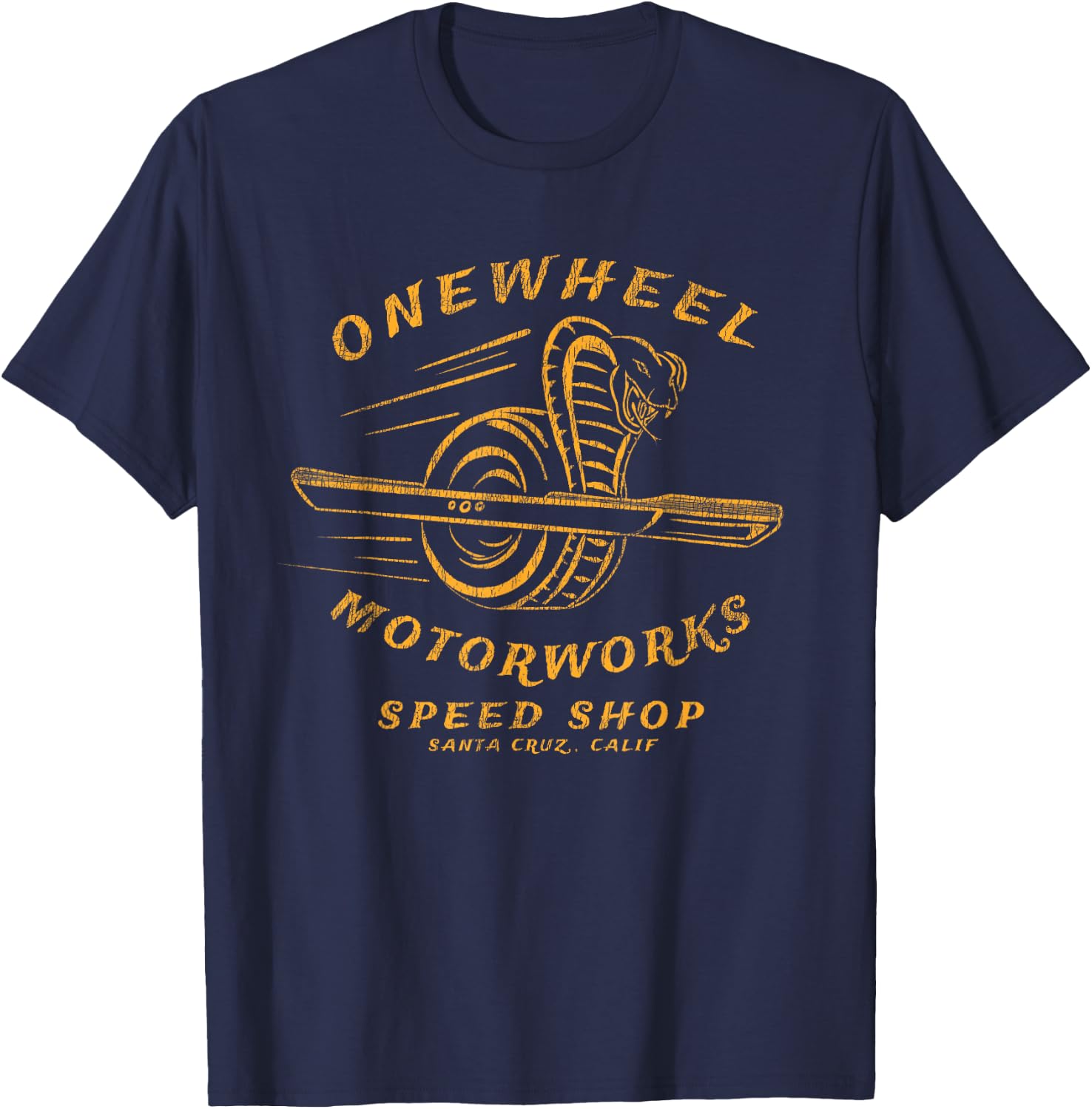 OneWheel Motorworks Speed Shop Santa Cruz, Calif T-Shirt - T-Shirt | Navy