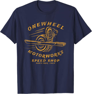 OneWheel Motorworks Speed Shop Santa Cruz, Calif T-Shirt - T-Shirt | Navy