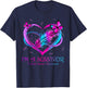 Butterfly Heart I'm A Survivor Thyroid Cancer Awareness T-Shirt - T-Shirt | Navy