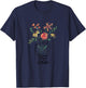 Happiness is Being Gaga Life - Flower Art-Grandma T-Shirt - T-Shirt | Navy