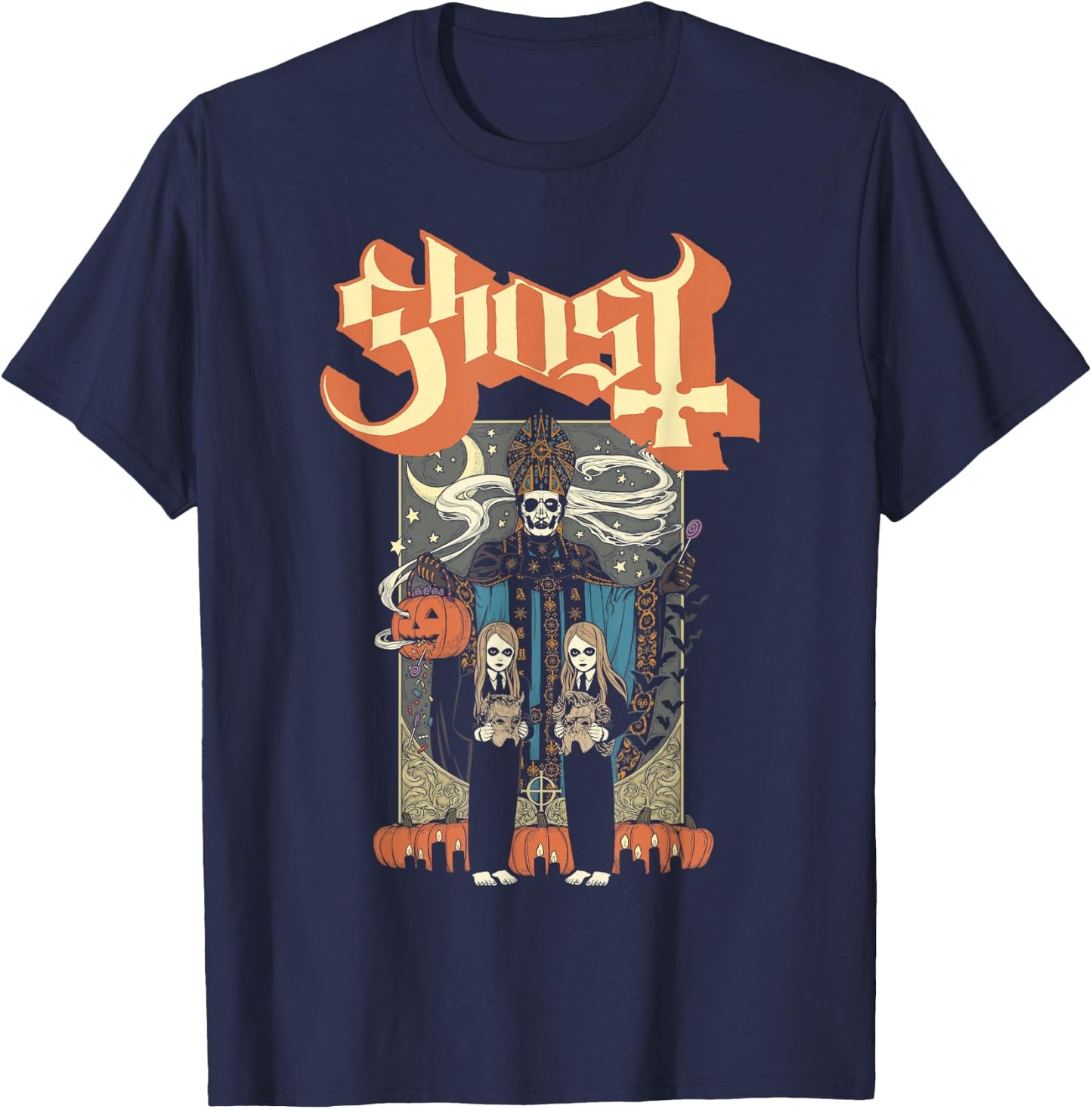 Ghost – Halloween Twins T-Shirt - T-Shirt | Navy