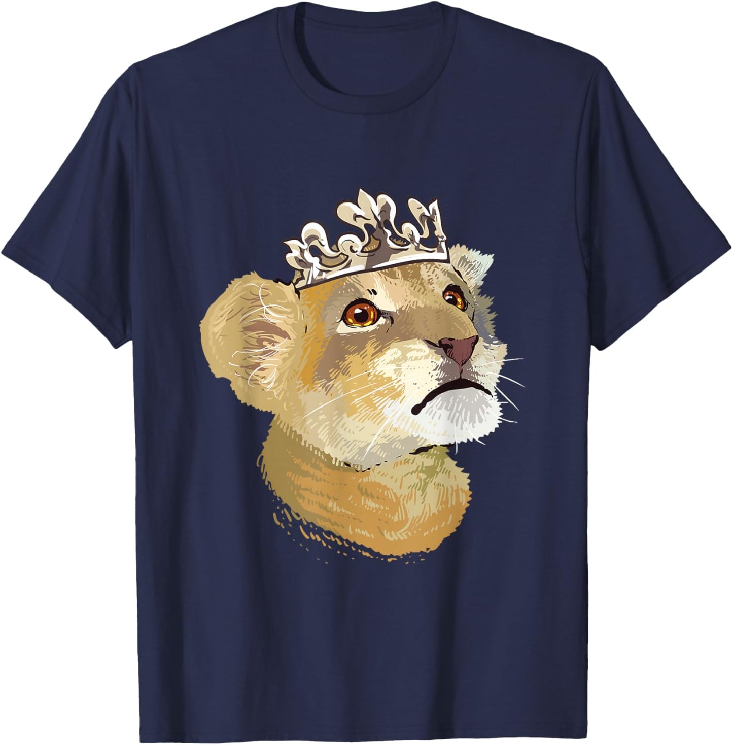 Lion Princess Crown Big Cat Lioness Family T-Shirt - T-Shirt | Navy