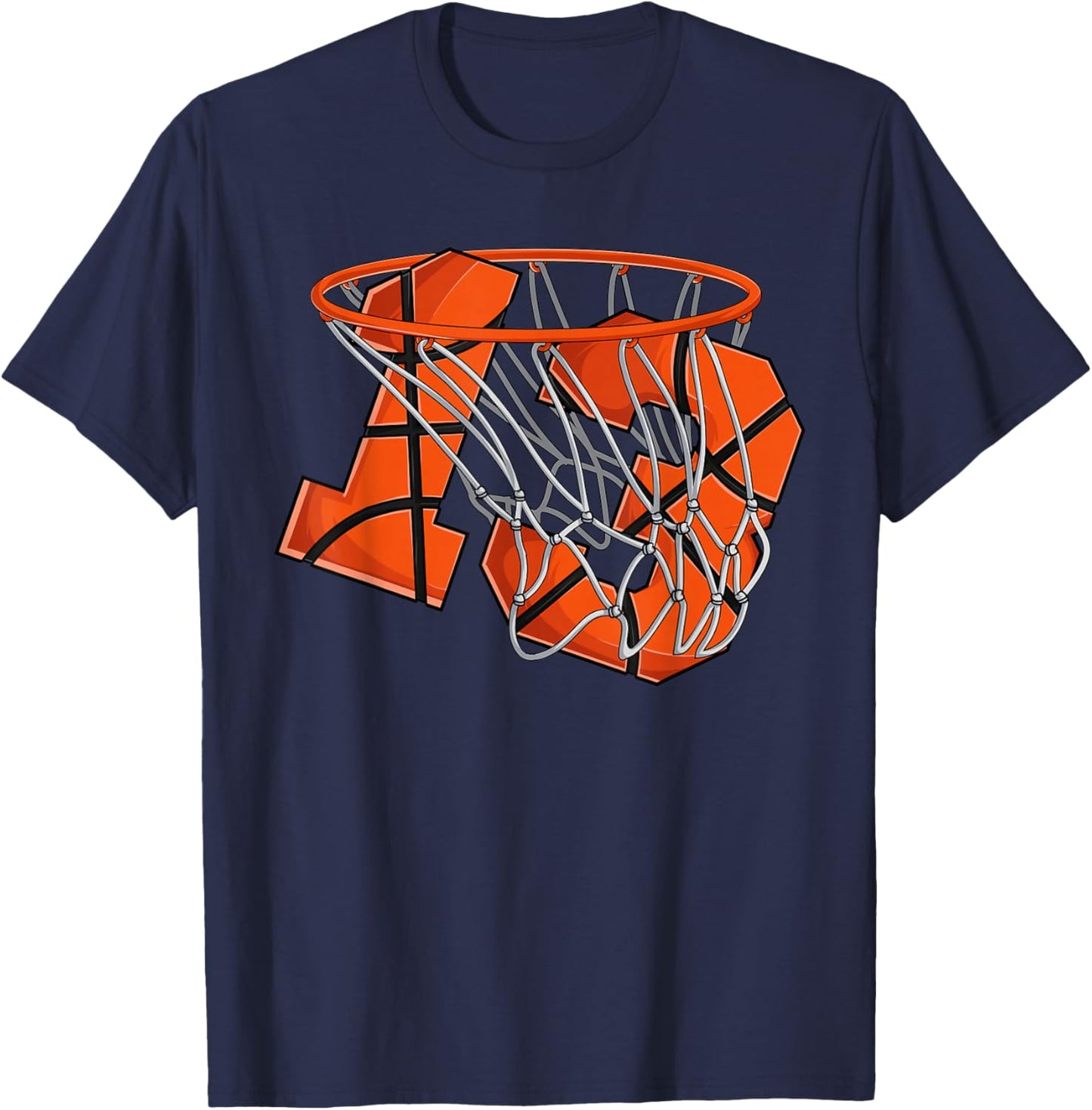 13th Birthday Basketball Shirt Kids, Boys 13 Year Old T-Shirt - T-Shirt | Navy