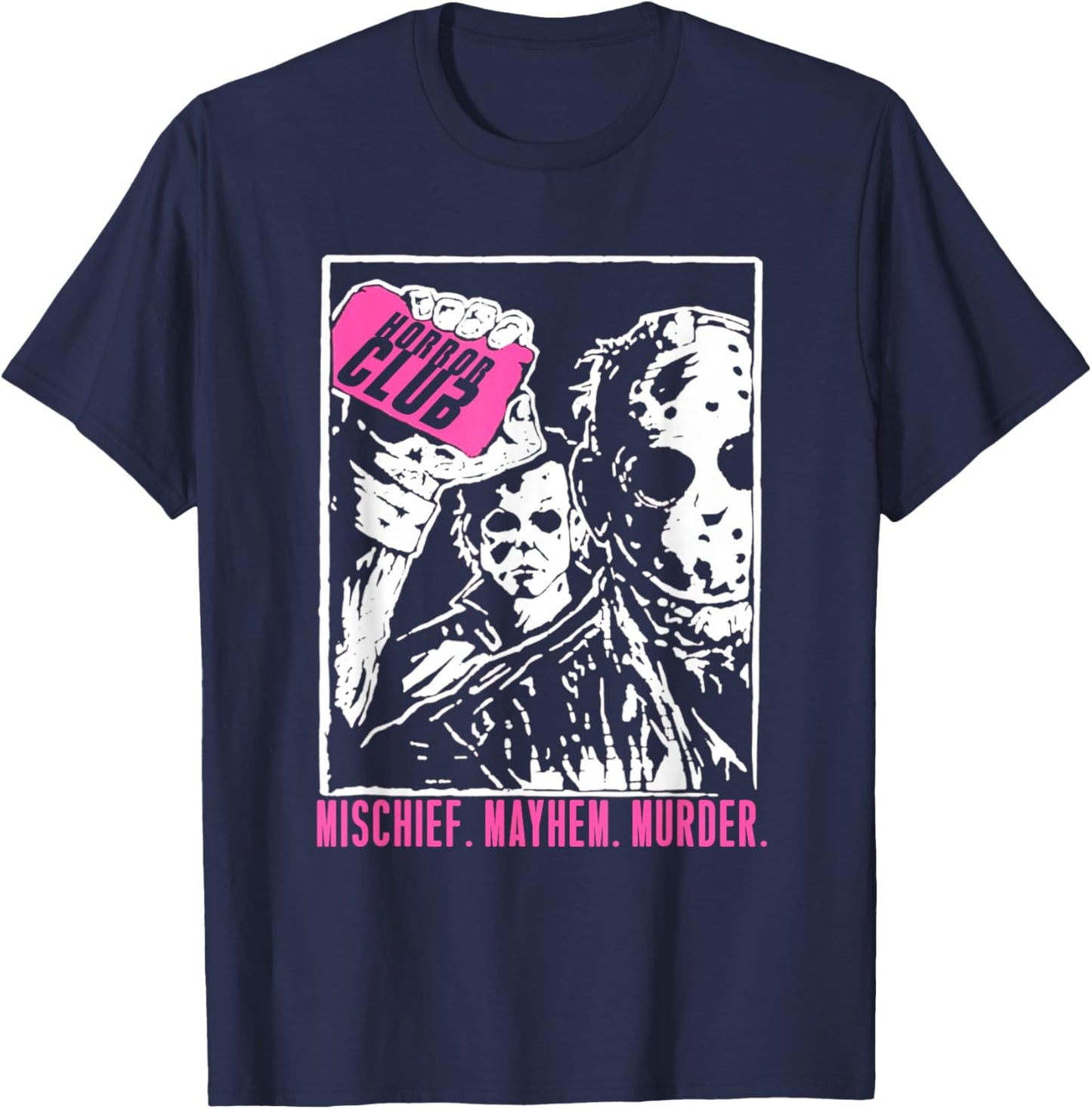 Horror Club - Scary Slasher Movie Parody T-Shirt - T-Shirt | Navy