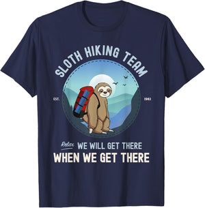 Sloth Hiking Sloth Hiking Team T-Shirt - T-Shirt | Navy