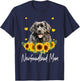 Sunflower Newfoundland Mom Dog Lover T-Shirt - T-Shirt | Navy