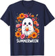 SUMMERWEEN Cute Whimsical Ghost T-Shirt - T-Shirt | Navy