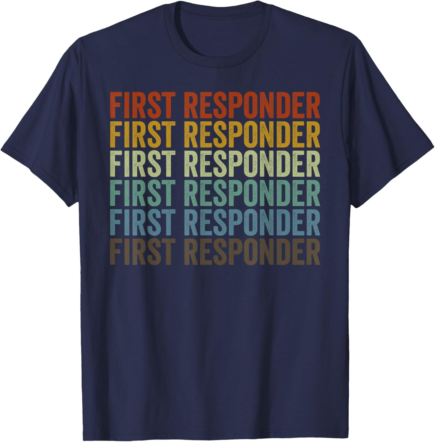 First Responder Retro T-Shirt - T-Shirt | Navy