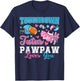 Touchdown or Tutus Pawpaw Loves You Cute Gender Reveal Baby T-Shirt - T-Shirt | Navy