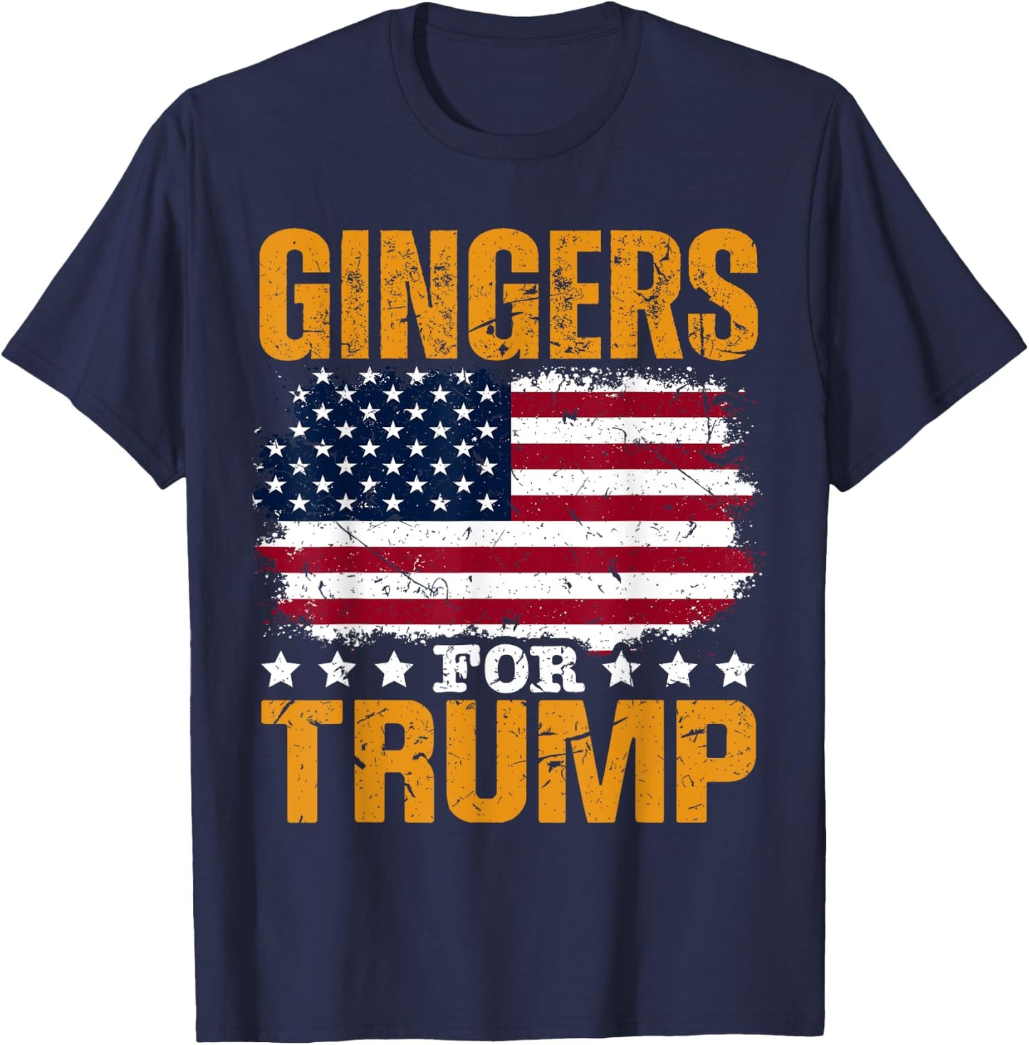 Gingers for Trump Patriotic T-Shirt - T-Shirt | Navy