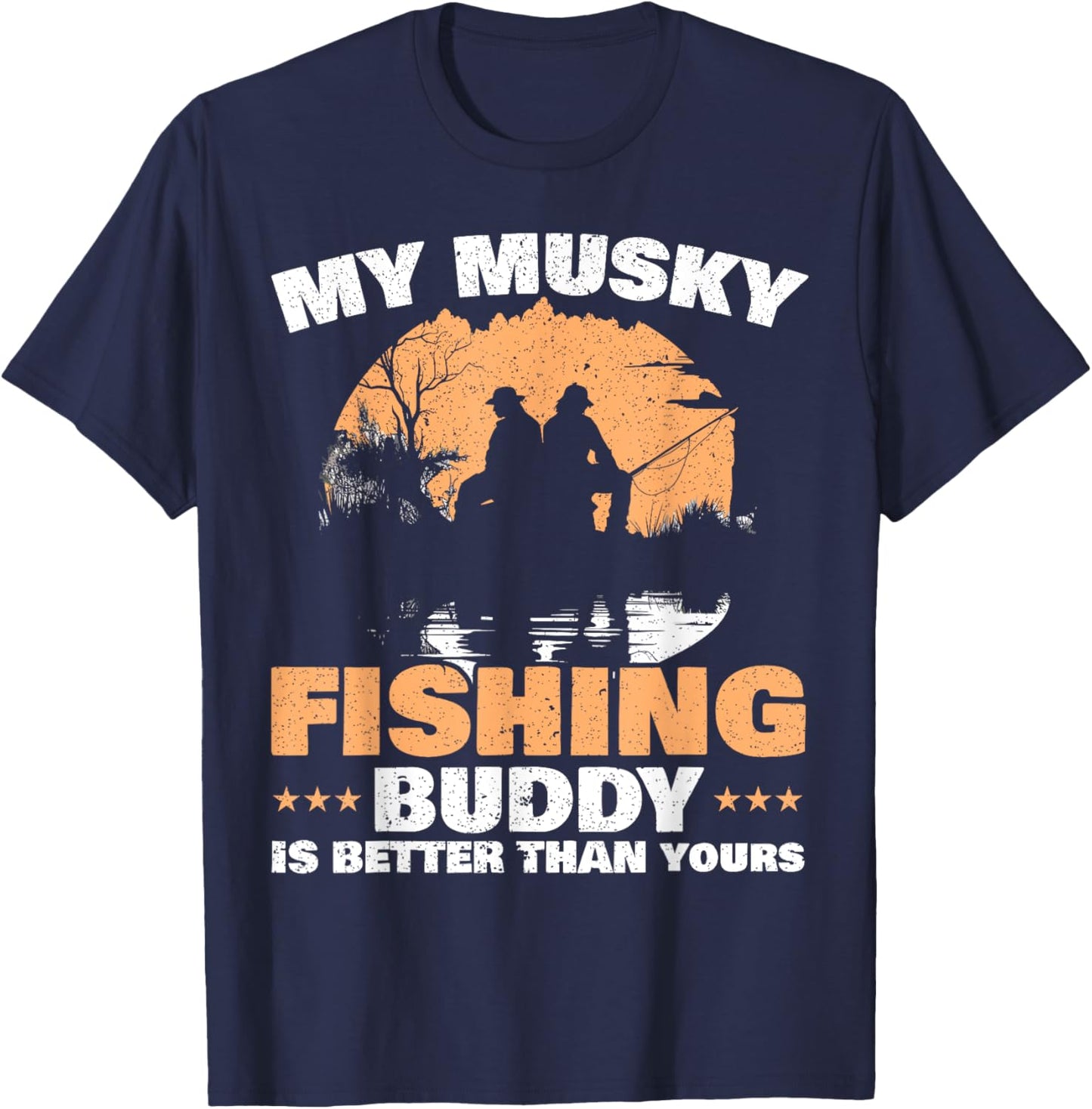 Muskie Fishing Musky Fisherman Fish Catcher Fisherman T-Shirt - T-Shirt | Navy