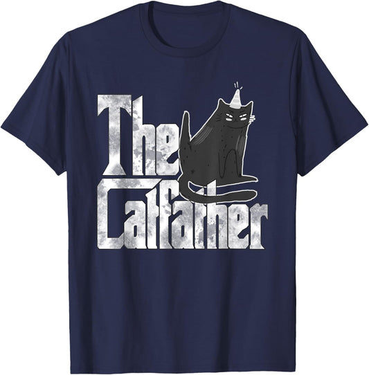 Cat Dad The Catfather Cheeky Birthday Cat Father Kitty Daddy Women T-Shirt - T-Shirt | Navy