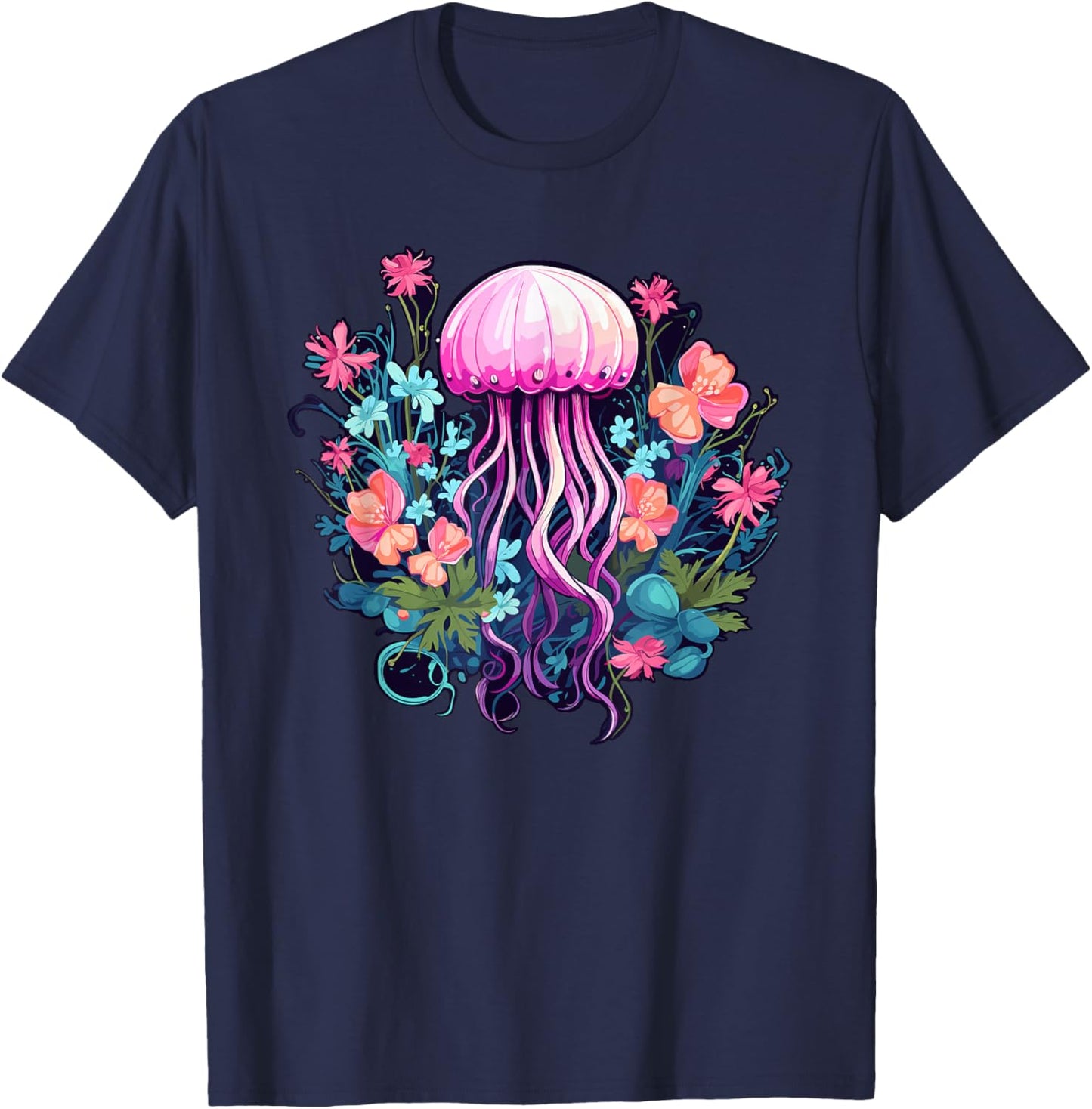 Cute Jellyfish Costume Jelly Fish Sea Ocean Girls T-Shirt - T-Shirt | Navy