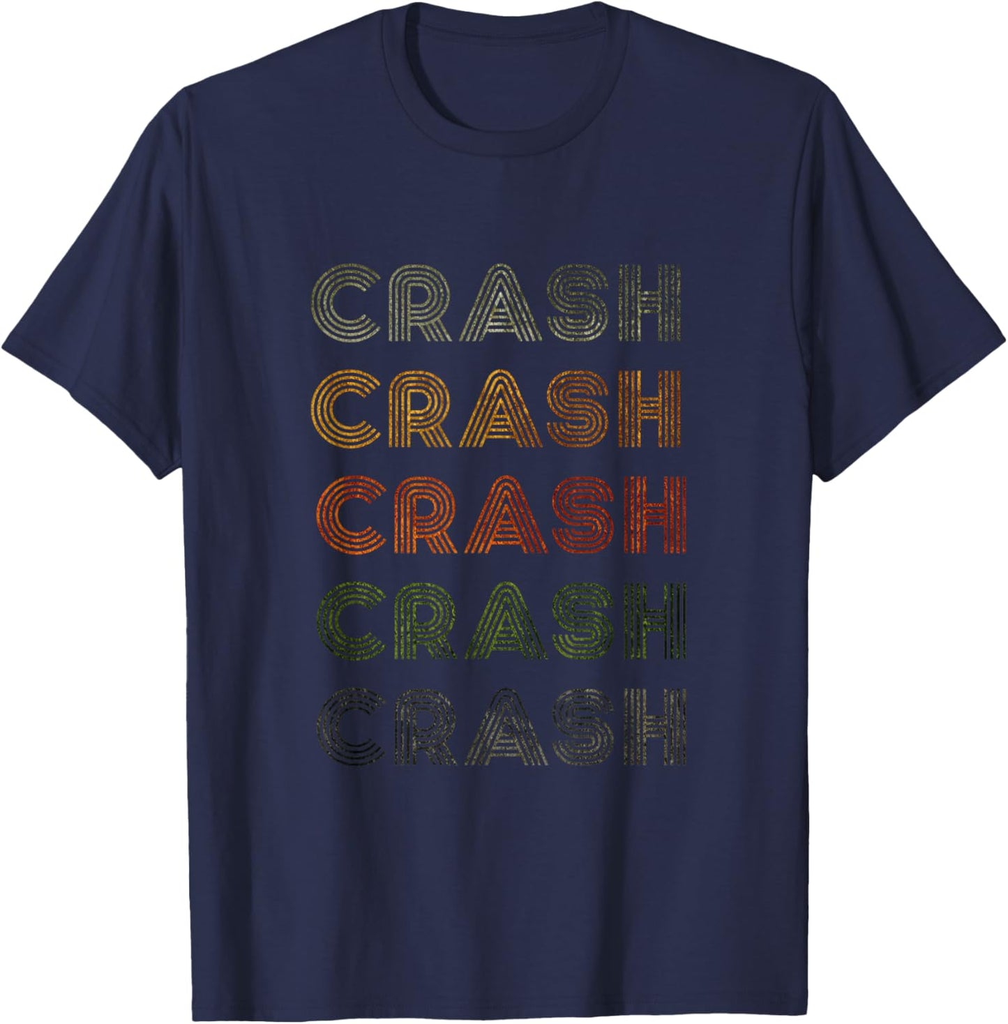 Love Heart Crash Grunge Vintage Style Black Crash T-Shirt - T-Shirt | Navy