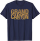 Grand Canyon National Park Retro Rugged Text Hiking Souvenir T-Shirt - T-Shirt | Navy