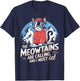 The meowtains are calling Cat Snowboard Ski Men Women Kids T-Shirt - T-Shirt | Navy