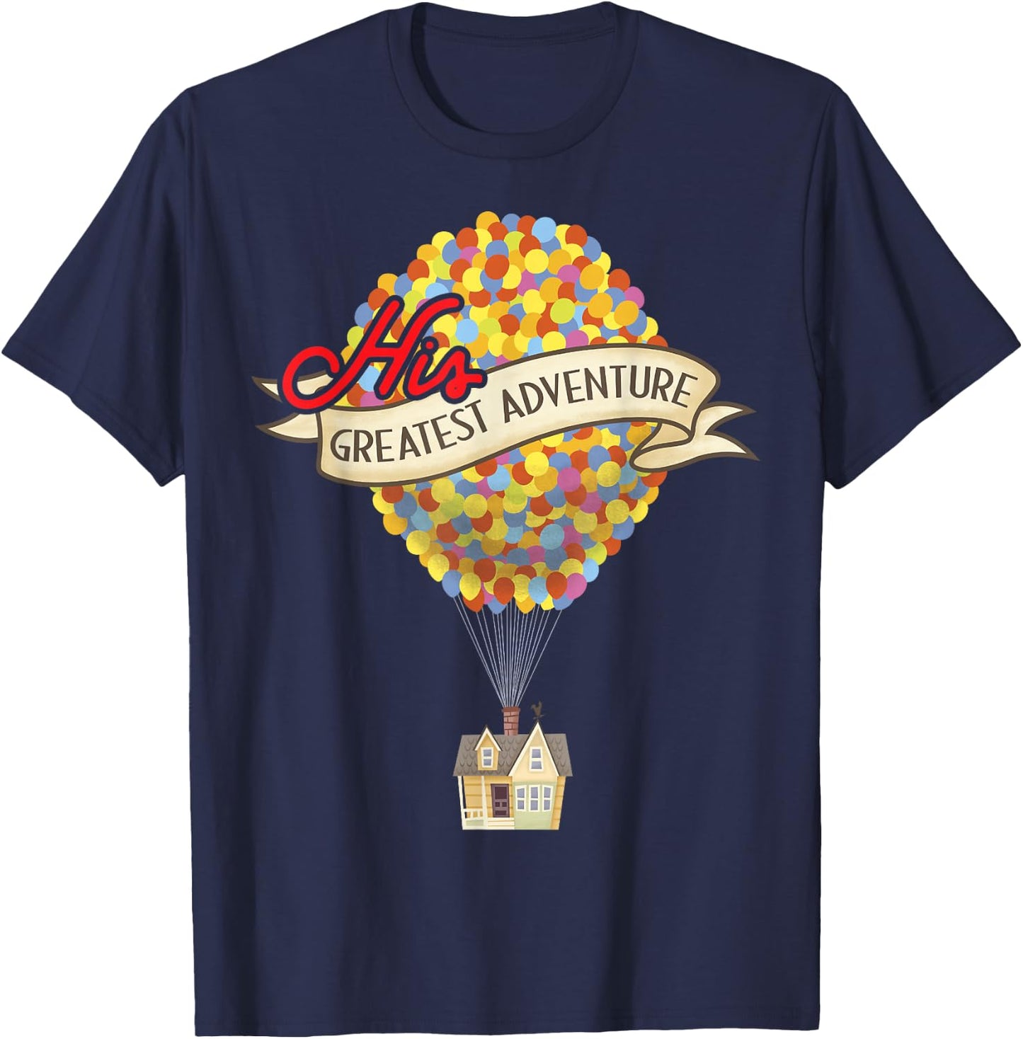 Disney Pixar Up His Greatest Adventure House Graphic T-Shirt - T-Shirt | Navy