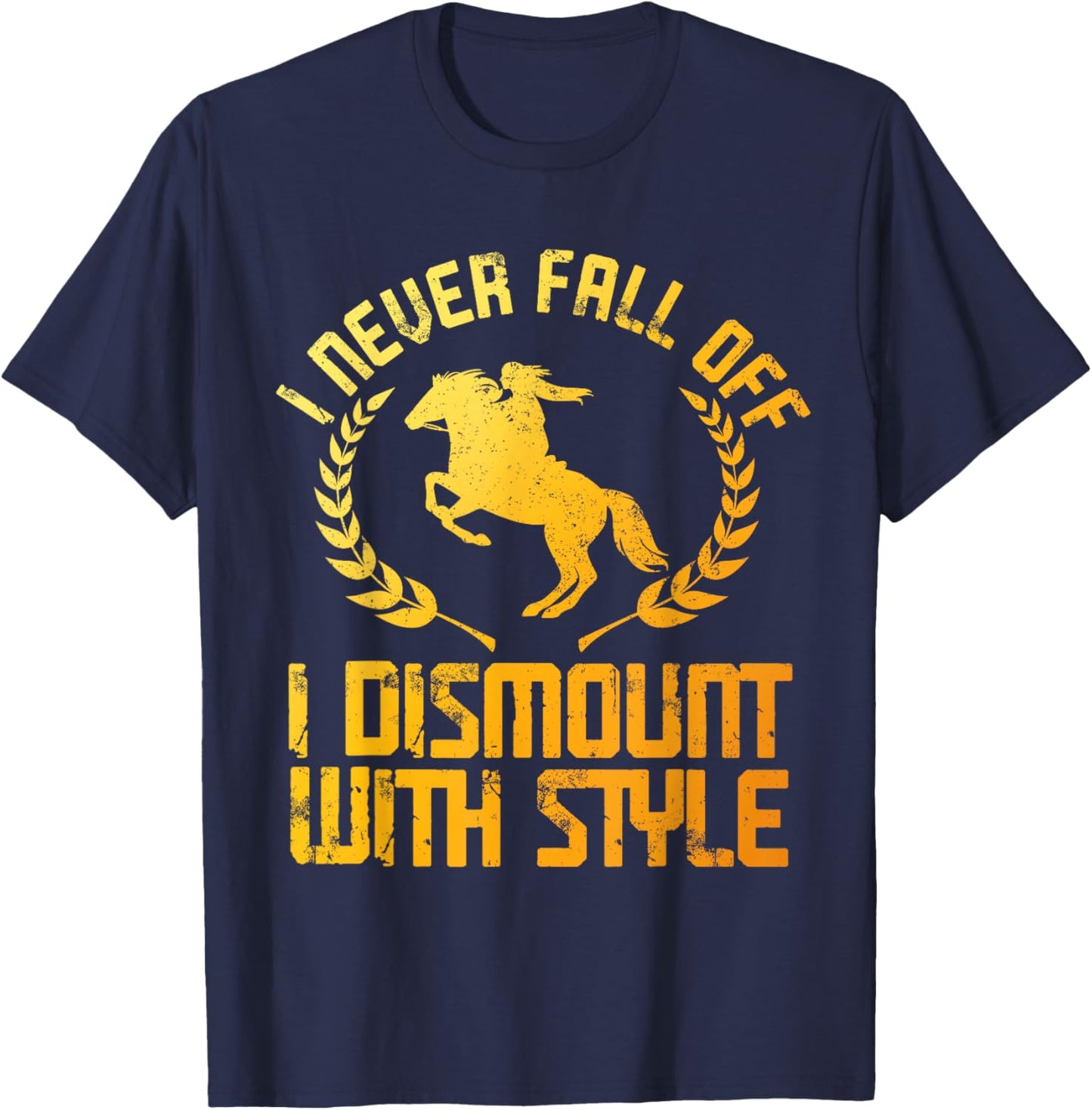 Funny Equestrian Art Women Equestrian Horse Lover T-Shirt - T-Shirt | Navy