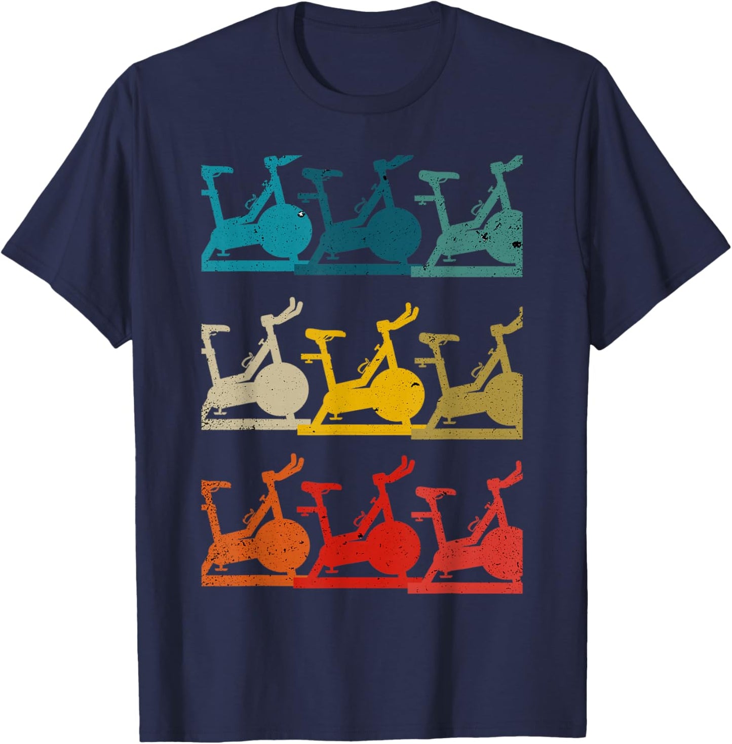 Spinning And Indoor Cycling - Workout T-Shirt - T-Shirt | Navy