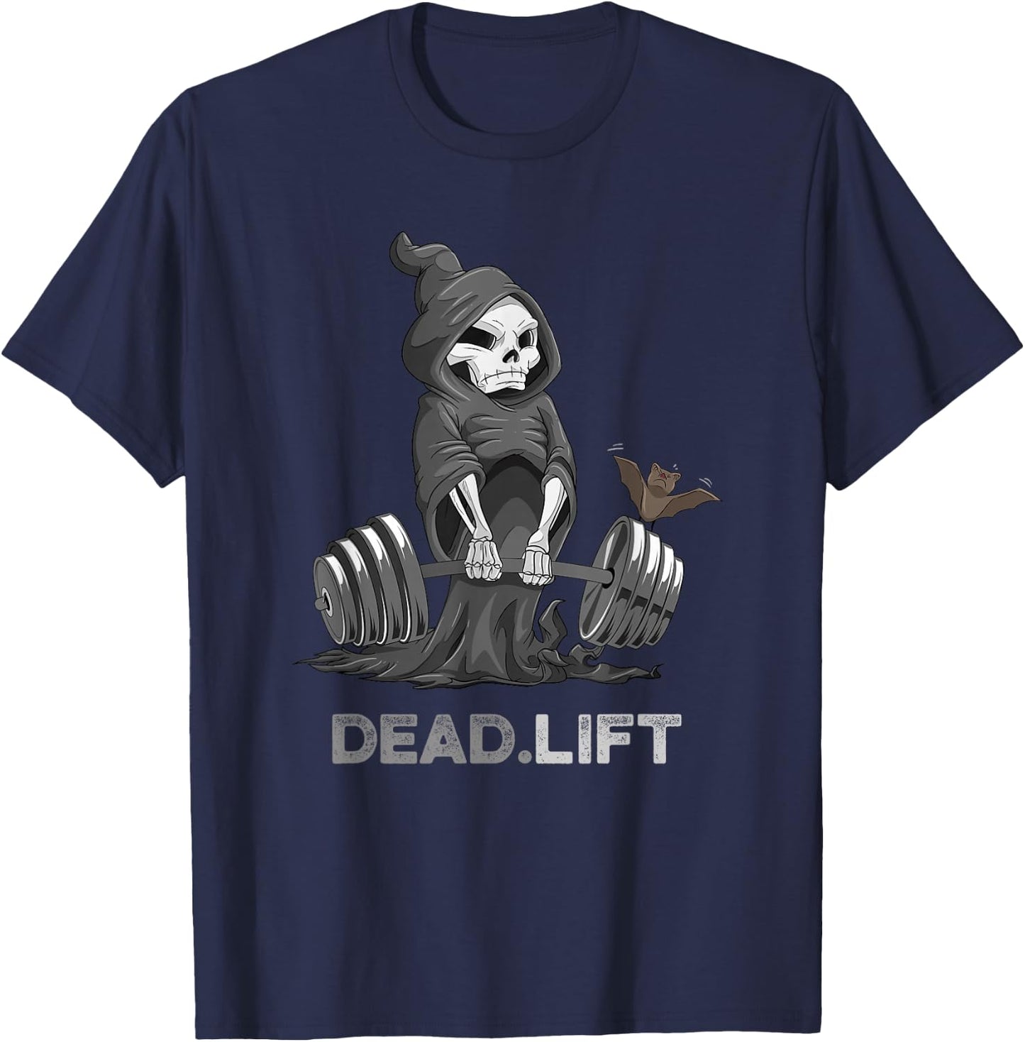 Death Deadlift Shirt Bodybuilder Powerlifting Funny Gym T-Shirt - T-Shirt | Navy